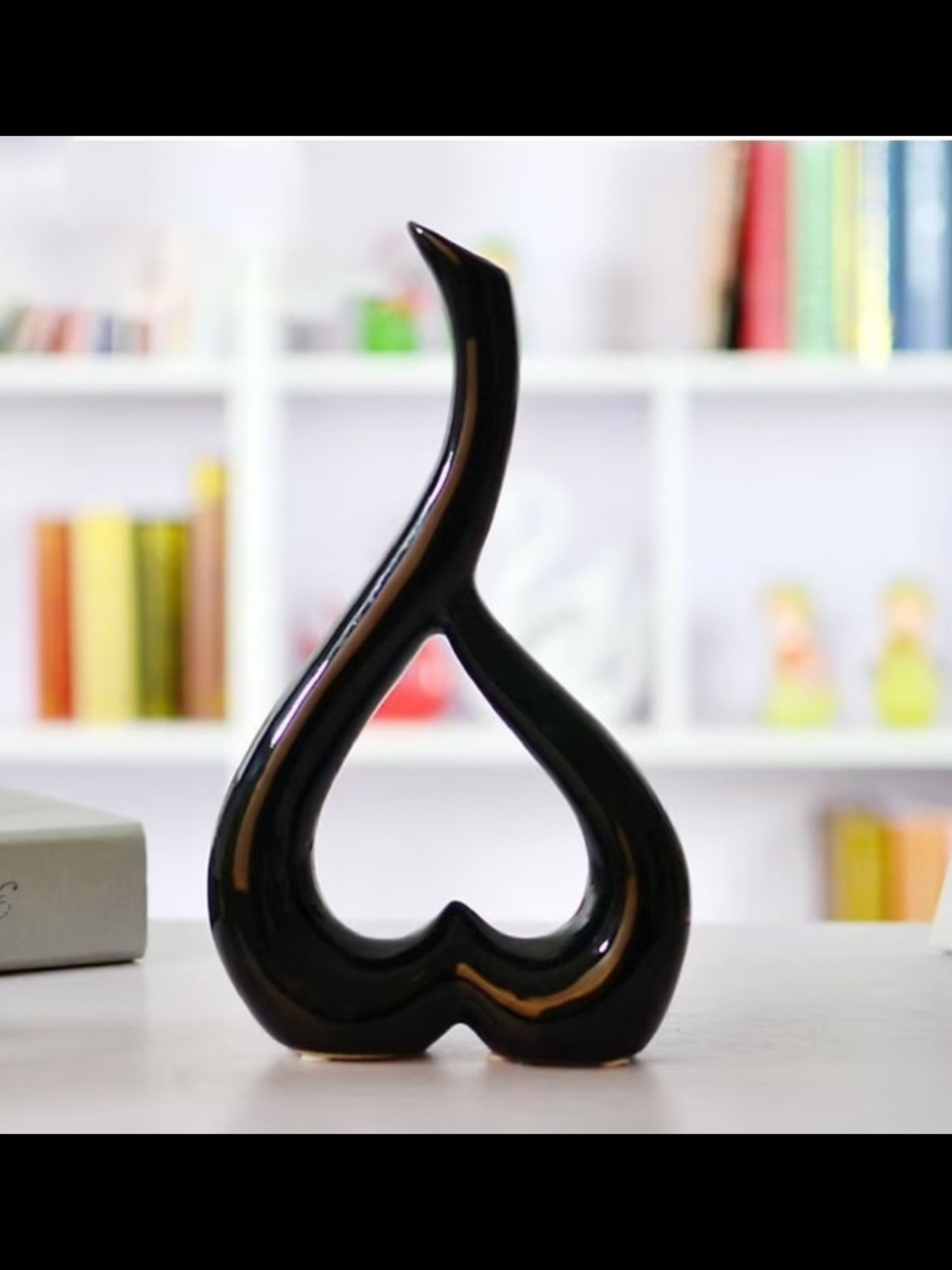 10" Heart Statue of Originality Ceramic Vase